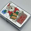 Bật Lửa Zippo Đồng Khối Mạ Chrome Bóng Chủ Đề Noel Chính Hãng Đời XI La Mã Năm 1995 ZL491
