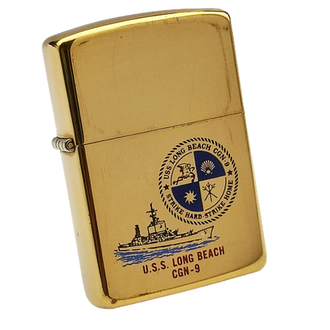 Bật Lửa Zippo Đồng Khối Solid Brass Chu Niên 1932 - 1987 Khắc Ăn Mòn Phủ Sơn Chủ Đề Tầu Chiến Nguyên Zin Chính Hãng Cực Hiếm ZQH105