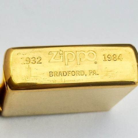 Bật Lửa Zippo Đồng Khối Solid Brass Chu Niên 1932 - 1984 Khắc Ăn Mòn Phủ Sơn Nguyên Zin Chính Hãng Cực Hiếm ZQH107
