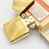 Bật Lửa Zippo Mạ Vàng Gold Plated Đời 2 Vạch Sắc Năm 1980 Rất Hiếm ZQH108