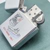 Bật Lửa Zippo Cổ Đồng Khối Mạ Chrome Phay Xước Khắc Ắn Mòn Phủ Sơn Tầu Chiến Nguyên Zin Chính Hãng, Đời 5 Vạch Sắc Năm 1977 ZC180