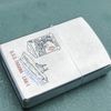 Bật Lửa Zippo Cổ Đồng Khối Mạ Chrome Phay Xước Khắc Ắn Mòn Phủ Sơn Tầu Chiến Nguyên Zin Chính Hãng, Đời 5 Vạch Sắc Năm 1977 ZC180