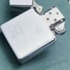 Bật Lửa Zippo Cổ Đồng Khối Mạ Chrome Phay Xước Khắc Ắn Mòn Nguyên Zin Chính Hãng, Đời 6 Vạch Sắc Năm 1976 ZC188