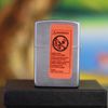 BẬT LỬA ZIPPO MẠ CHROME CHỦ ĐỀ CHIẾN TRANH SƠN HẤP NHIỆT NĂM 2002 Z33