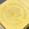 Bật Lửa Zippo Đồng Khối Brass Ăn Mòn A Xít Con Dấu Logo Tổng Thống Hoa Kỳ  đời XI La Mã năm 1995 ZL495