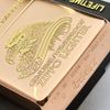 Bật Lửa Zippo Đồng Khối Mạ Vàng Hồng Demi Vàng Đại Bàng Biểu Tượng Quân Sự Hoa Kỳ  đời IX La Mã năm 1993 ZL496