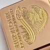 Bật Lửa Zippo Đồng Khối Mạ Vàng Hồng Demi Vàng Đại Bàng Biểu Tượng Quân Sự Hoa Kỳ  đời IX La Mã năm 1993 ZL496