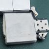 Bật Lửa Zippo Cổ Đồng Khối Mạ Chrome Phay Xước Trơn 2 Mặt Cực Hiếm, Đời 8 Chấm Pat Lệch Năm 1957 ZC193