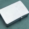 Bật Lửa Zippo Cổ Đồng Khối Mạ Chrome Phay Xước Trơn 2 Mặt Cực Hiếm, Đời 8 Chấm Pat Lệch Năm 1957 ZC193