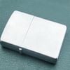 Bật Lửa Zippo Cổ Đồng Khối Mạ Chrome Phay Xước Trơn 2 Mặt Cực Hiếm, Đời 8 Chấm Pat Lệch Năm 1957 ZC193