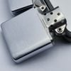 Bật Lửa Zippo Cổ Đồng Khối Mạ Chrome Phay Xước Trơn 2 Mặt Cực Hiếm, Đời 8 Chấm Pat Lệch Năm 1957 ZC193