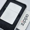 Bật Lửa Zippo Cổ Đồng Khối Mạ Chrome Phay Xước Trơn 2 Mặt Cực Hiếm, Đời 8 Chấm Pat Lệch Năm 1957 ZC193