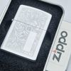 Bật Lửa Zippo Cổ Đồng Khối Mạ Chrome Venetian Năm 1978 Đời 4 Vạch Sắc ZC196