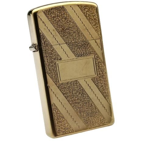 Bật Lửa Zippo Slim Cổ Gold Plated Mạ Vàng Cực Hiếm Đẹp, Đời 6 Vạch Sắc Năm 1976 ZQH120