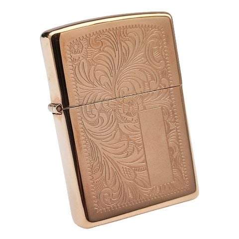 Bật Lửa Zippo Hoa Văn Ý Venetian Mạ Vàng Hồng Đặc Biệt Hiếm Gặp Đời XIV La Mã Năm 1998 ZQH119