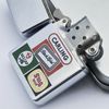 Bật Lửa Zippo Cổ Đồng Khối Mạ Chrome Phay Xước Khắc Ăn Mòn Phủ Sơn Năm 1957 Đời 8 Chấm Pat Lệch ZC197
