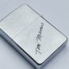 Bật Lửa Zippo Cổ Đồng Khối Mạ Chrome Phay Xước Khắc Ăn Mòn Phủ Sơn Năm 1957 Đời 8 Chấm Pat Lệch ZC197