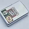 Bật Lửa Zippo Cổ Đồng Khối Mạ Chrome Phay Xước Khắc Ăn Mòn Phủ Sơn Năm 1957 Đời 8 Chấm Pat Lệch ZC197