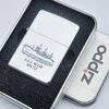 Bật Lửa Zippo Cổ Đồng Khối Mạ Chrome Bóng HP Khắc Ắn Mòn Chủ Đề Tầu Chiến Nguyên Zin Chính Hãng Cực Hiếm, Đời 8 Vạch Thẳng Năm 1966 ZC199