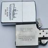 Bật Lửa Zippo Cổ Đồng Khối Mạ Chrome Bóng HP Khắc Ắn Mòn Chủ Đề Tầu Chiến Nguyên Zin Chính Hãng Cực Hiếm, Đời 8 Vạch Thẳng Năm 1966 ZC199