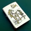 BẬT LỬA ZIPPO CHROME BÓNG CHỦ ĐỀ NGỰA ZKC60