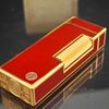 Bật Lửa Dunhill Bọc Vàng Men Đỏ Đẹp Hiếm DH112