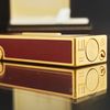 Bật Lửa Dunhill Bọc Vàng Men Đỏ Đẹp Hiếm DH112
