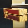 Bật Lửa Dunhill Bọc Vàng Men Đỏ Đẹp Hiếm DH112