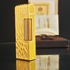 Bật Lửa Dunhill Mái Vòm Bọc Vàng Vân Sóng Men Vàng DH115