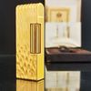Bật Lửa Dunhill Mái Vòm Bọc Vàng Vân Sóng Men Vàng DH115