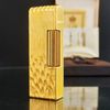 Bật Lửa Dunhill Mái Vòm Bọc Vàng Vân Sóng Men Vàng DH115