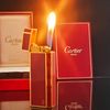 Bật Lửa Catier Ngũ Giác Men Đỏ Cực Hiếm Đẹp CT91