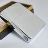 Bật Lửa Zippo Đồng Khối Mạ Chrome Trơn Phay Xước Vintage Chặt Góc, Bản Thử Nghiệm I La Mã Không Mộc Tháng Năm 1985 Cực Hiếm ZQH122