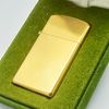Bật Lửa Zippo Slim Cổ Bọc Vàng Nguyên Khối 10k GF Cực Hiếm Đẹp, Đời 1970s ZQH123