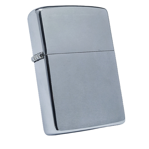 Bật Lửa Zippo Cổ Đồng Khối Mạ Chrome Phay Xước Trơn Hai Mặt Nguyên Zin Chính Hãng Cực Hiếm, Đời 7 Vạch Sắc Năm 1975 ZC207