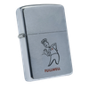 Bật Lửa Zippo Cổ Đồng Khối Mạ Chrome Phay Xước Khắc Ắn Mòn Phủ Sơn Chủ Đề Nguyên Zin Chính Hãng Cực Hiếm, Đời 3 Vạch Thẳng Năm 1971 ZC208
