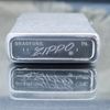 Bật Lửa Zippo Cổ Đồng Khối Mạ Chrome Phay Xước Khắc Ắn Mòn Phủ Sơn Chủ Đề Nguyên Zin Chính Hãng Cực Hiếm, Đời 3 Vạch Thẳng Năm 1971 ZC208