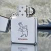 Bật Lửa Zippo Cổ Đồng Khối Mạ Chrome Phay Xước Khắc Ắn Mòn Phủ Sơn Chủ Đề Nguyên Zin Chính Hãng Cực Hiếm, Đời 3 Vạch Thẳng Năm 1971 ZC208
