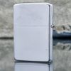 Bật Lửa Zippo Cổ Đồng Khối Mạ Chrome Phay Xước Khắc Ắn Mòn Phủ Sơn Chủ Đề Nguyên Zin Chính Hãng Cực Hiếm, Đời 3 Vạch Thẳng Năm 1971 ZC208