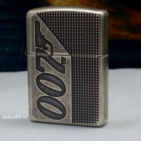 Zippo Armor 007 Bạc Giả Cổ Z233