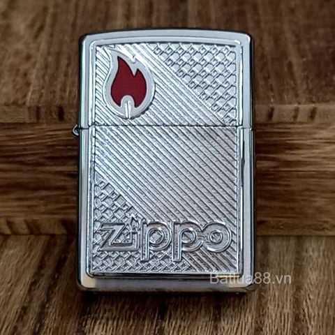 Zippo 48126 – Zippo Tiles Emblem Design Brushed Chrome Mã Sản Phẩm ZM108