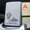 Bật Lửa Zippo Chủ Đề Tầu Chiến 2 Mặt Hiếm Gặp Đời 6 Vạch Sắc SX năm 1976 ZC215