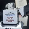 Bật Lửa Zippo Chủ Đề Tầu Chiến 2 Mặt Hiếm Gặp Đời 2 Vạch Sắc SX năm 1980 ZC218