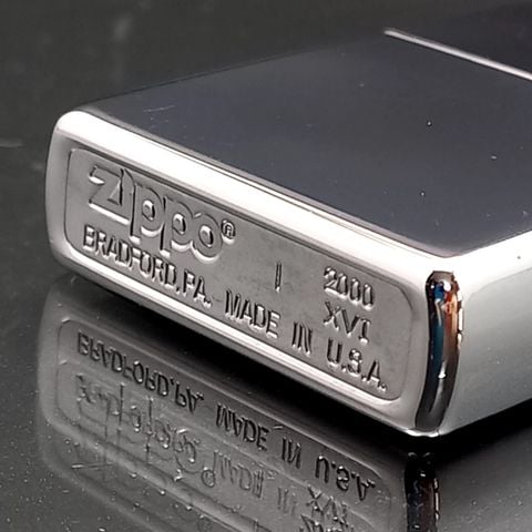 BẬT LỬA ZIPPO ĐỒNG KHỐI MẠ CHROME TRƠN BÓNG HP ĐỜI XVI NĂM 2000 ZL501