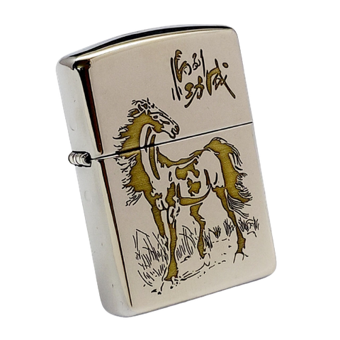 BẬT LỬA ZIPPO ARMOR CHROME BÓNG CHỦ ĐỀ NGỰA ZKC16