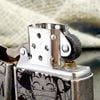 Bật Lửa Zippo Antique Silver Mạ Bạc Plated Khắc Luffy One Piece - Ancient Zippo Bac engraved Luffy One Piece Z311