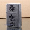 Bật Lửa Zippo Antique Silver Plated Mạ Bạc Khắc Quân Đội U.S AIR FORCE - Z320