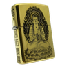 Bật Lửa Zippo Đồng Nguyên Khối Chủ Đề Đức Phật Dược Sư Tọa Đài Sen ZKB99