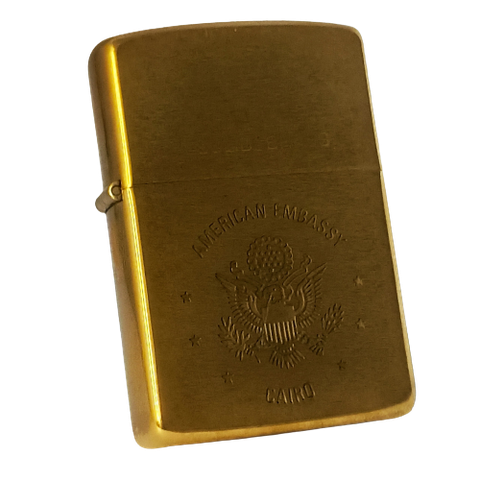 Bật Lửa Zippo Đồng Khối Khắc Ăn Mòn Chủ Đề Con Dấu Tổng Thống Hoa Kỳ Cực Hiếm Gặp Chu Niên 1932 - 1988 Sản Xuất Năm 1988 ZQH133