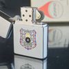 Bật Lửa Zippo Cổ Đồng Khối Mạ Chrome Phay Xước Khắc Ăn Mòn Phủ Sơn Tầu Chiến 2 Mặt Hiếm Gặp Năm 1982 Đời 8 Vạch Huyền ZC233
